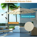 10 Feet Patio Offset Umbrella Market Hanging Umbrella for Backyard Poolside Lawn Garden by LJGDeals