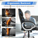 Big and Tall Adjustable High Back Leather Executive Computer Desk Chair by LJGDeals