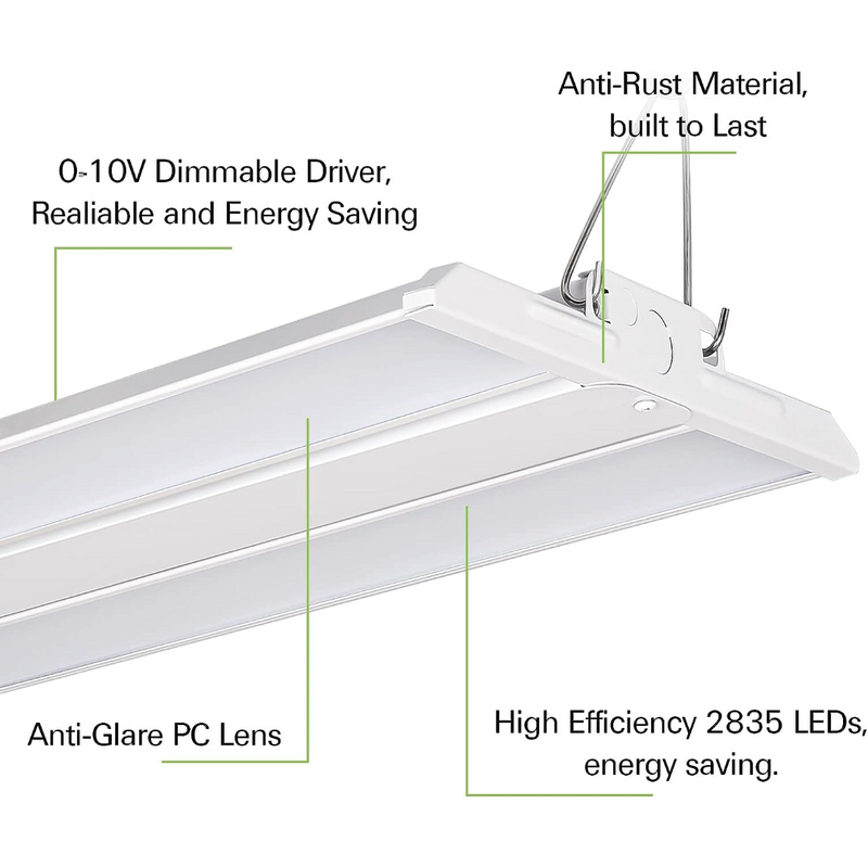 ✨Leo Series LED Linear High Bay Light, 120-277V, 5000K, UL Listed