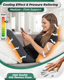 LX13 6pcs Orthopedic Bed Wedge Pillow System, with Hot Cold Pack White