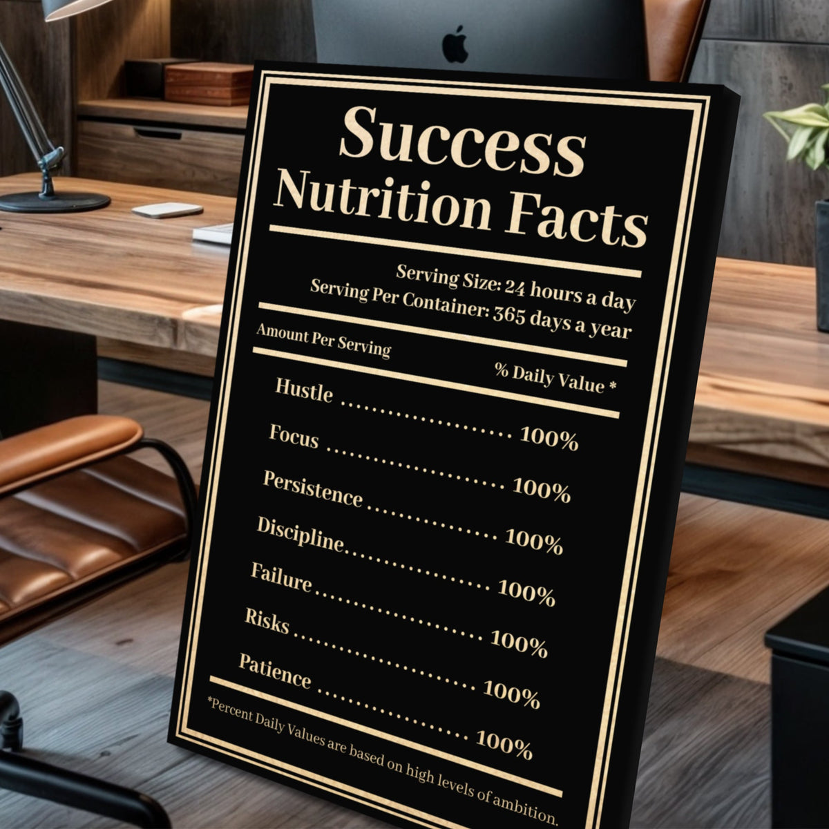 Ingredients For Success Motivational Wall Sign, photo 5 of 10