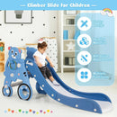 4-in-1 Foldable Baby Slide Toddler Climber Slide PlaySet with Ball by LJGDeals