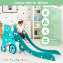 4-in-1 Foldable Baby Slide Toddler Climber Slide PlaySet with Ball