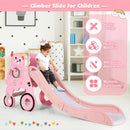 4-in-1 Foldable Baby Slide Toddler Climber Slide PlaySet with Ball