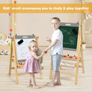 Kids Art Easel with Paper Roll Double Sided Chalkboard and Whiteboard-Gray by LJGDeals
