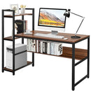 59-Inch Computer Desk Home Office Workstation 4-Tier Storage Shelves by LJGDeals