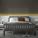 Queen Wood Platform Bed with Headboard by LJGDeals