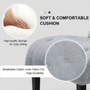Cotton Linen Fabric Armless Accent Chair with Adjustable Foot Pads by LJGDeals
