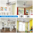 52 Inch Ceiling Fan with Light Reversible Blade and Adjustable Speed by LJGDeals