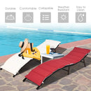 2Pcs Folding Patio Lounger Chair by LJGDeals