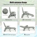 5 Position Adjustable Folding Lounger Chaise Chair