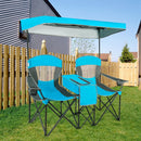 Portable Folding Camping Canopy Chairs with Cup Holder by LJGDeals