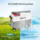 58 Quarts Car Refrigerator Portable RV Freezer Dual Zone with Wheel-Gray by LJGDeals