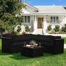 6 Pieces Patio Furniture Sofa Set with Cushions for Outdoor by LJGDeals