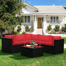 6 Pieces Patio Furniture Sofa Set with Cushions for Outdoor by LJGDeals