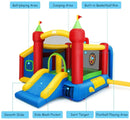 7-in-1 Kids Inflatable Bounce House with Ocean Balls and 480W Blower by LJGDeals