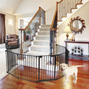 Adjustable Panel Baby Safe Metal Gate Play Yard-Black by LJGDeals