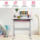 Kids Multifunctional Writing Desk with Tilt Desktop and Book Shelf by LJGDeals