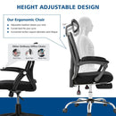 Ergonomic Recliner Mesh Office Chair with Adjustable Footrest-Black by LJGDeals