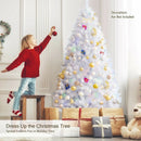 8 Feet Artificial Christmas Tree with 1636 Iridescent Branch Tips by LJGDeals