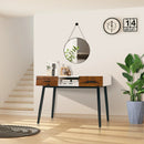 42 Inch Industrial Console Table with 2 Drawers for Entryway Hallway by LJGDeals