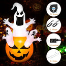 6 Feet Pumpkin-Halloween Blow Up Yard Decorations with Build-in LED Light by LJGDeals
