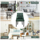 Modern Upholstered Button-Tufted Dining Chair with Naild Trim by LJGDeals