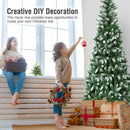 5/6/7.5 Feet Artificial Pencil Christmas Tree with Pine Cones by LJGDeals