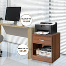 2 Pieces Nightstand with Storage Drawer and Cabinet