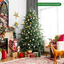 7 Feet Artificial Christmas Tree with 1260 Mixed PE and PVC Tips by LJGDeals