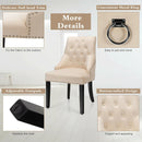 Modern Upholstered Button-Tufted Dining Chair with Naild Trim by LJGDeals