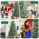 8 Feet Hinged Artificial Christmas Spruce Tree with Mixed PE and PVC Tips by LJGDeals