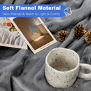 62 x 84 Inch Flannel Heated Electric Blanket with 10 Heating Levels-Gray by LJGDeals