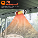 1500W Wall-Mounted Electric Heater Patio Infrared Heater with Remote Control by LJGDeals