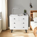 4 Drawers Dresser Chest of Drawers Free Standing Sideboard Cabinet-White by LJGDeals