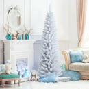 6 Feet Unlit Artificial Slim Pencil Christmas Tree with Metal Stand by LJGDeals