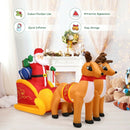 7.5 Feet Waterproof Outdoor Inflatable Santa with Double Deer and Sled by LJGDeals