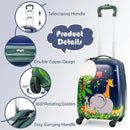 2 Pieces 12 Inch and 16 Inch Kids Carry on Suitcase Rolling Backpack School Luggage Set-Elephant by LJGDeals