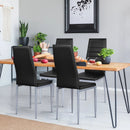 4 pcs PVC Leather Dining Side Chairs Elegant Design by LJGDeals
