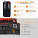 1400W Electric Fireplace Log Heater with Adjustable Flame Brightness-Black by LJGDeals