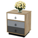 Nightstand with Drawer and Storage Cabinet Wooden Sofa Side Table End Table by LJGDeals