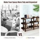 59 Inch Console Table with 3-tier Open Shelf for Front Hall Hallway and Foyer by DirectDeals