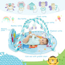 Baby Activity Play Piano Gym Mat with 5 Hanging Sensory Toys