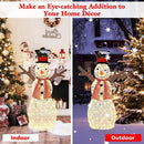 Indoor/Outdoor Christmas Lighted Snowman Decorations with Pre-Lit 80 Lights by LJGDeals