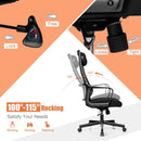 Adjustable Mesh Office Chair with Heating Support Headrest by LJGDeals