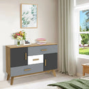 Free-standing Storage Floor Cabinet with 2 Doors and 3 Drawers by LJGDeals