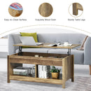 Lift Top Coffee Table with Hidden Storage Compartment and Lower Shelf for Study Room by LJGDeals