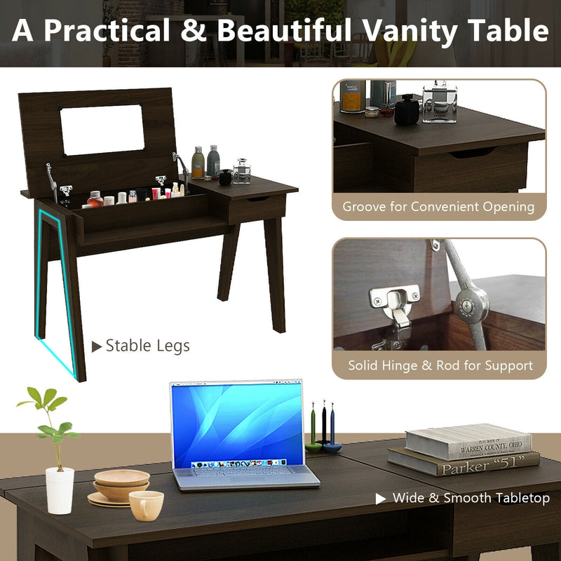 Dressing Table with Flip Mirror and Storage Drawer, photo 8 of 8