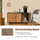 Cat Litter Box Enclosure with Divider and Double Doors by LJGDeals