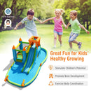 Inflatable Water Slide with Bounce House and Splash Pool without Blower for Kids by LJGDeals